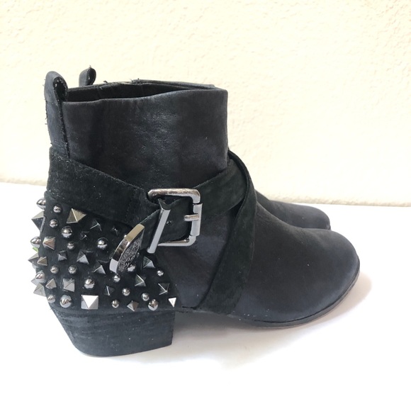 black studded spike boots